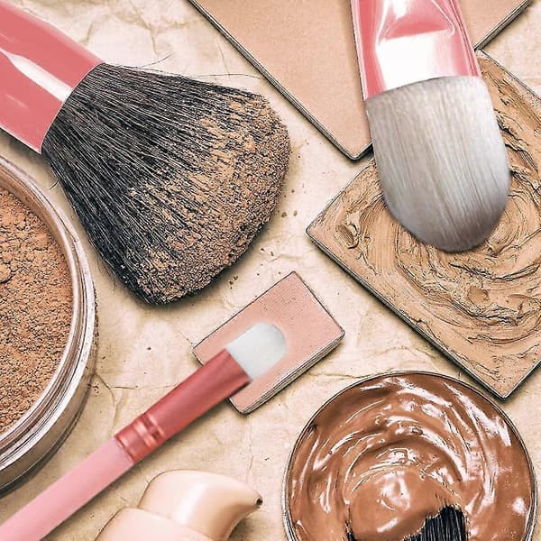 12 stk. makeupbørster, bruges til concealer syntetisk foundationbørste (sort)