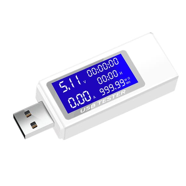USB Tester 4-30V Voltmeter Ammeter Timing Digital Monitor Power Off Charger Tester Indicator