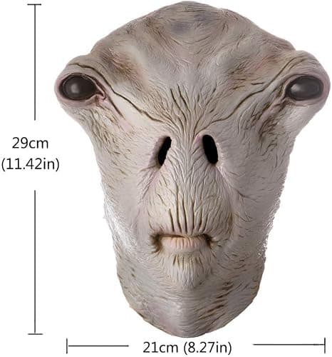 Area 51 -avaruusoliomaski, lateksinen kokopään naamio