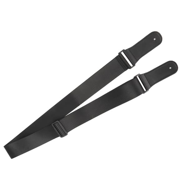 Guitarrem Akustisk Elbas Ukulele Nylonbælte Justerbart Toplæderhoved (Sort)