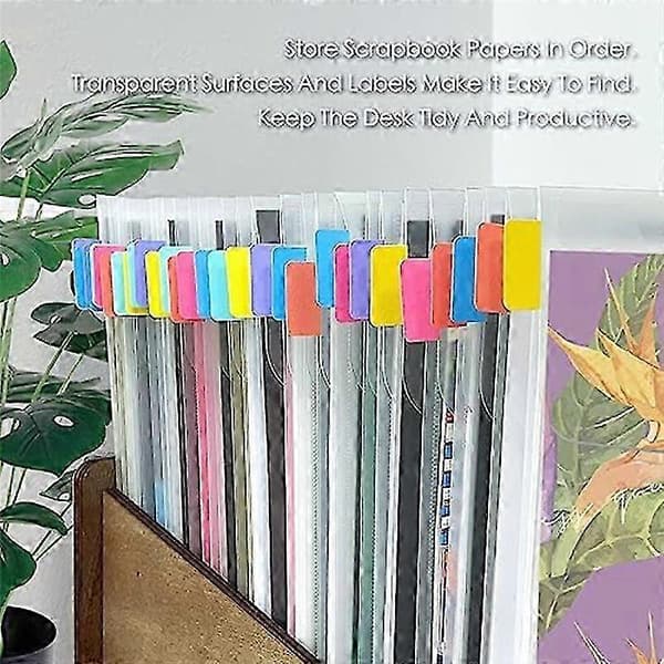30-delt opbevaringsorganisator til scrapbogspapir, til 12 x 12 tommer scrapbogspapir, vinylplader og karton