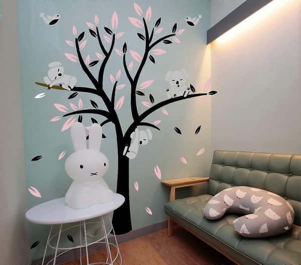 Koala Tree Wall Decals 3 Koalas Branches Decals Self-Adhesive Kids Room Baby Room De