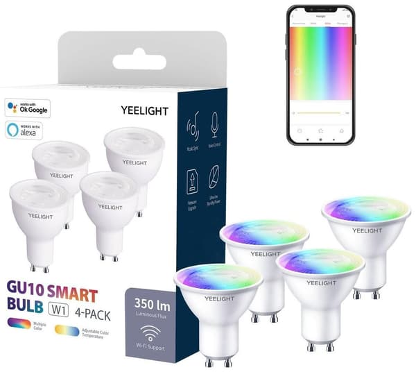 LED-älylamppu GU10 valkoinen, 4 kpl / pakkaus 251