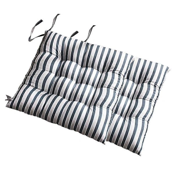 Stribet Sædehynde Praktisk Sædehynde Blå Polyestermateriale Til Stue 40x40cm 2stk Blå 40X40cm