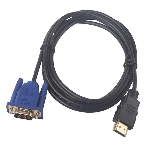 1,8 m 1080P HDMI-kompatibel hann til VGA hann videokonverterer adapterkabel for HDTV DVD [db]