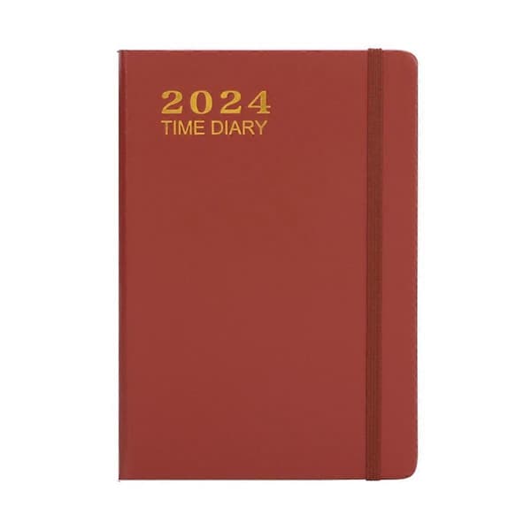 2024 Lommekalender 2024, Ukentlig Månedskalender med Lomme, Elastisk Lukking, Notatsider