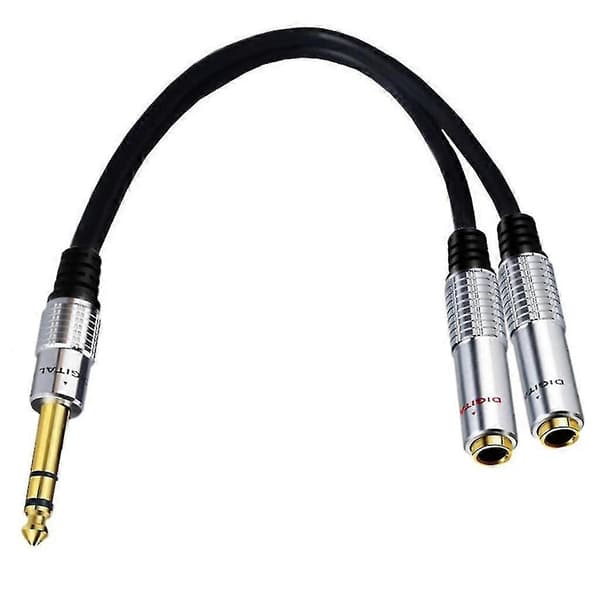 6,35 mm 1/4 tomme TRS Stereo til Dobbelt 1/4 tomme TS-mono Y-splitter Breakout-kabel