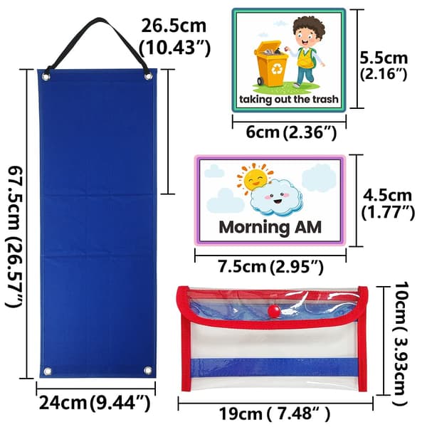 Visual Schedule for Kids Daily Routine Cards Multiple Children Routine Cards Behavior Tool - Home, School, Chores, Outings-FA-