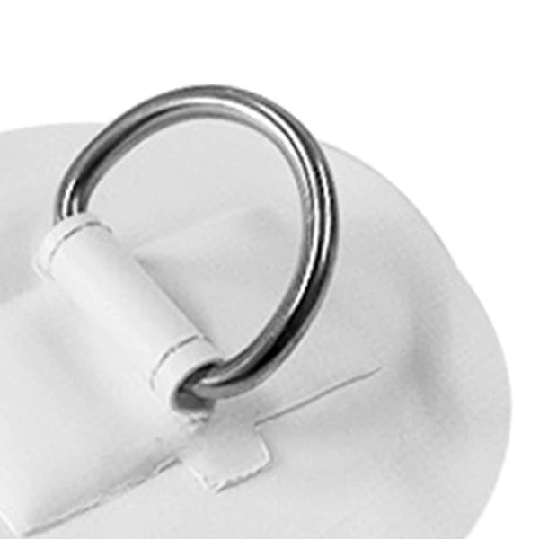 20x D-ring Pad/patch Trækringe i rustfrit stål til PVC Oppustelig Båd (FMY) Hvid White