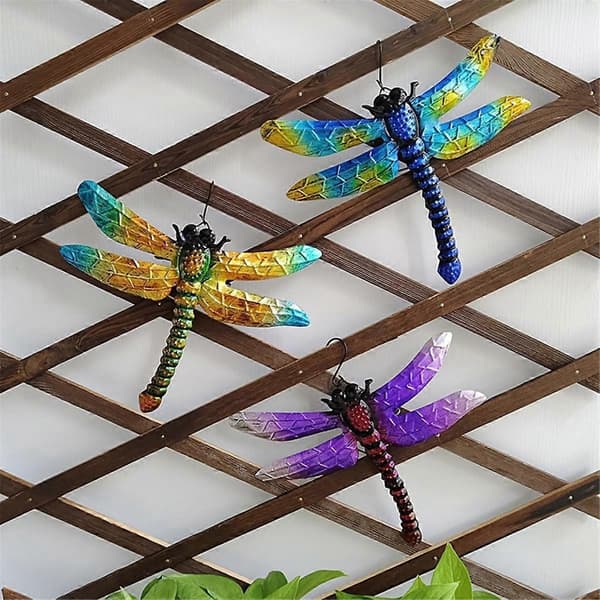 3 Pcs Dragonfly Wall Decoration Metal Dragonfly Wall Decor Decorations
