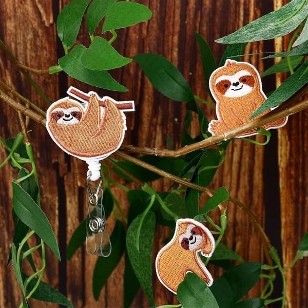 3-pack med Sloth-märkeshållare, Söt märkeshållare i filt