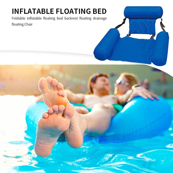 Summer Inflatable Foldable Floating Row Chair Beach Pool Water Sports Hammock