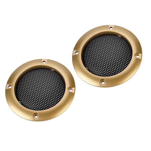 2 inch Speaker Decorative Steel Mesh Circle Car Speaker Protective Net Cover (Gold)