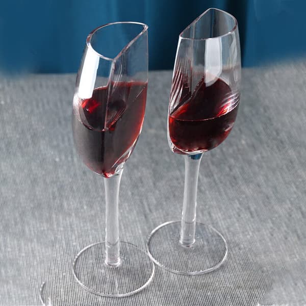Et halvt glas vinbæger 1/2 sæt Husholdnings elegante vinkopper til champagnevin 2pcs