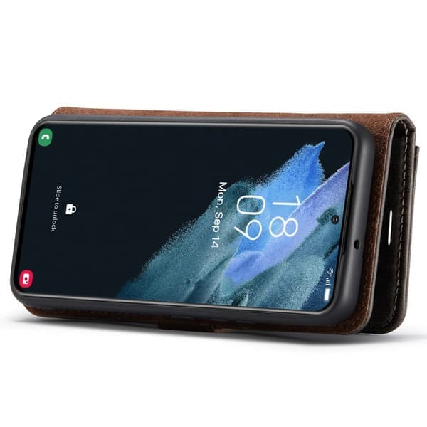 DG.MING 2-in-1 Magnetic Wallet Samsung Galaxy S22 Brown