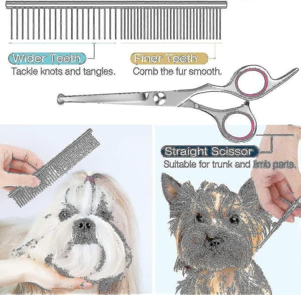 Bästa Shiyi Hundtrimningssax Kit Professionell Säkerhet Uttunningssax Kam