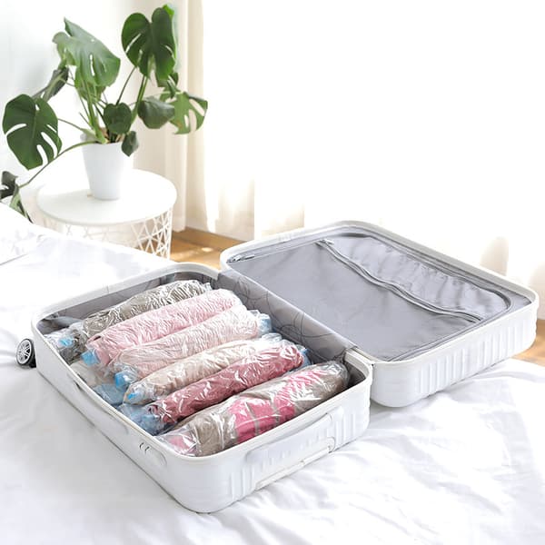 10-pack reseväskor för kläder, återanvändbara vakuumförvaringspåsar