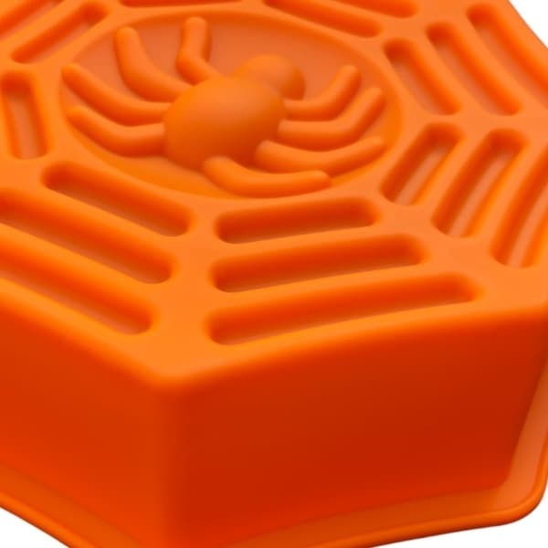 Halloween Silikonform Spindelnät - Stor Bakform Orange orange