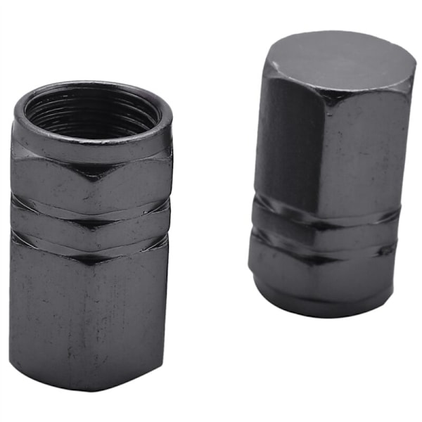 80 st däckventilskaftlock hjulskydd dammtät däcklock för bil, titan grå hexagonal form