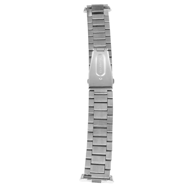 Smartwatch band with double snap clasp 3 beads stainless steel replacement strap for Mi Band 8 Pro Silver