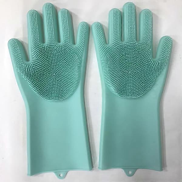 Magic Dishwashing Gloves Cleaning Sponge Gloves Reusable Silicone Brush