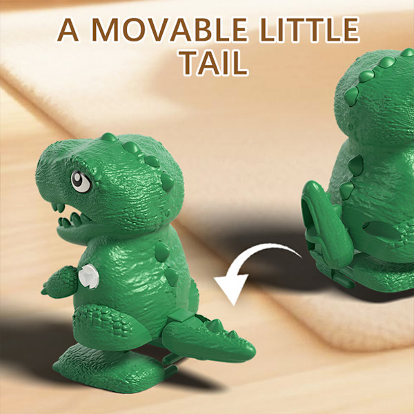 Wind-up Walking Eggshell Animal Toy Funny Assembly For Kids Easter Gift B B