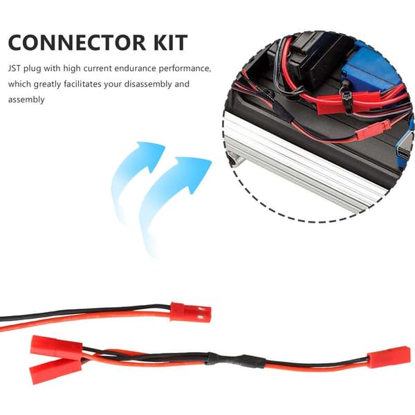 11 stk JST-splitter JST-hann Y-kabel JST til JR-adapter for -4 batterimotor kjølevifte ESC fjernkontrollbil