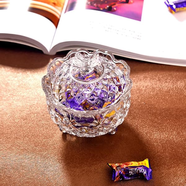 Crystal Jars/Containers for Candy and Snacks with Lids, Jewelry Boxes/Jars, Cookie Jars
