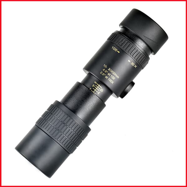 10-100x30 jatkuvalla zoomilla varustettu monokulaarinen HD-monokulaarinen puhelinteleskooppi