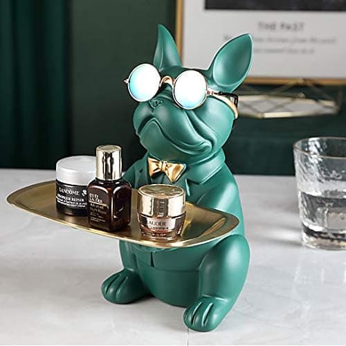 Bulldog-statue, interiør, med avtakbar oppbevaringsenhet