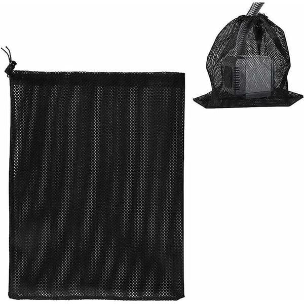 Pumpepose, Pumpefilter Netpose, Dammepumpe Filterpose, Pumpe Netpose, Hjem Vandpumpe Filter Tilbehør (41×31cm, Sort)-XF16-