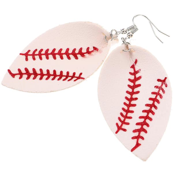 1 par baseballøreringe baseball hængeøreringe sportsbold øreringe dame hængeøreringe