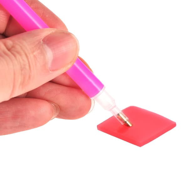 50 st röd 2 x 2 cm diamantmålningslimlera DIY korsstygn