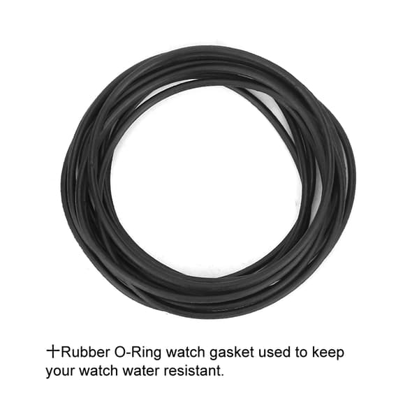 200 Pcs O-ring Waterproof Rubber Seal Watch Back Gaskets Repair Tool (0.7mm)