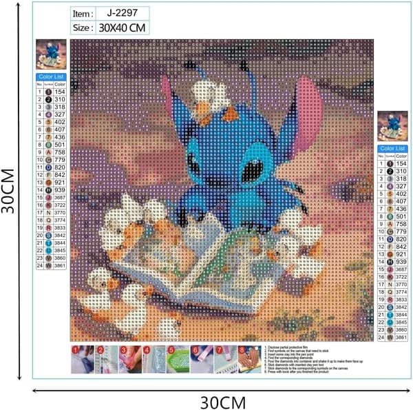 ##/5D-timanttimaalaus-DIY-30x30cm-Stitch ja Ankat##/