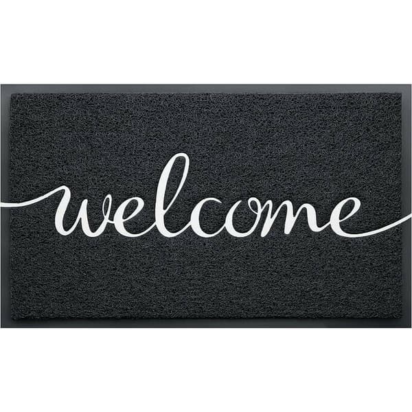 Durable Welcome Mat Flat Doormat Front Door Mat Indoor Outdoor Doormat (Welcome)