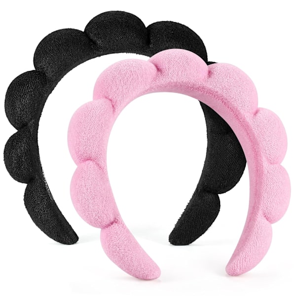 Spa-hårbånd til ansigtsvask eller ansigtsbehandling, fluffy makeup-hårbånd til ansigtsvask, maske, hudpleje