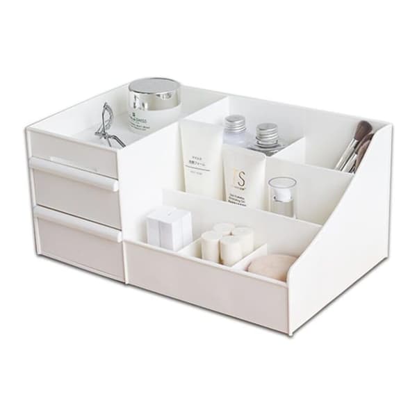 Skrivebordsopbevaring med skuffer, makeup-organisator med skuffer KLB