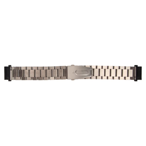 Urremserstatning Rustfrit Stål Dobbeltspænde 24mm til Garmin Fenix 7S 6S 5S Sølv