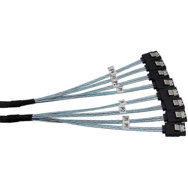 SAS-kabel SATA-kabel Højhastigheds 6 Gbps 4 porte/sæt Høj kvalitet til server 0,5 meter