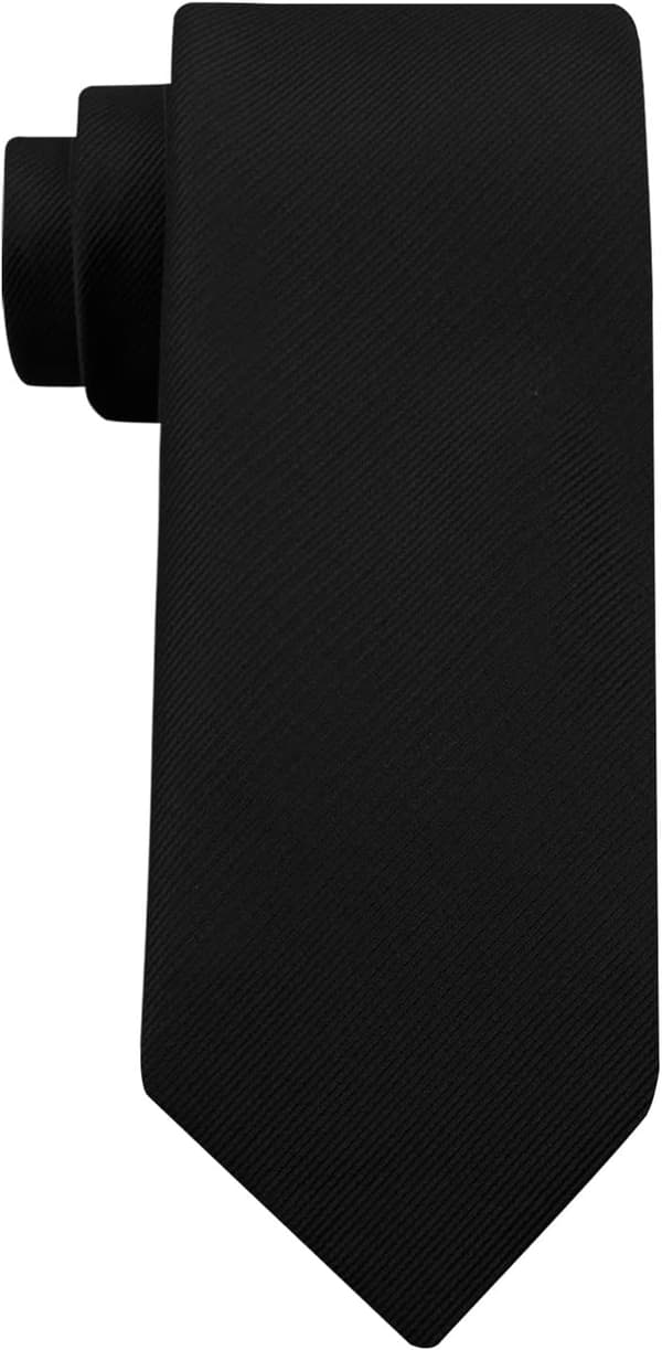 8 cm slips til mænd, ensfarvet slips til mænd til bryllupper, forretning, jul, fars dag, valentinsdag, sort - Black