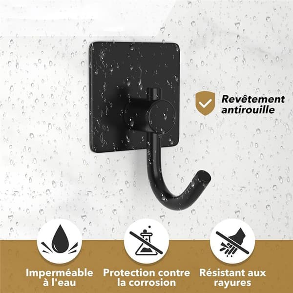 Self-adhesive hooks, heavy-duty wall and door hooks for hanging, bathroom and kitchen hallway hooks