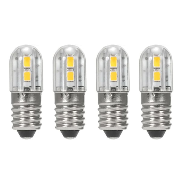 2-pakk E10 6V LED-lamppu 2835 ruuvikannalla 4 SMD-sirua keltainen päivitys heijastinlampulle taskulampulle