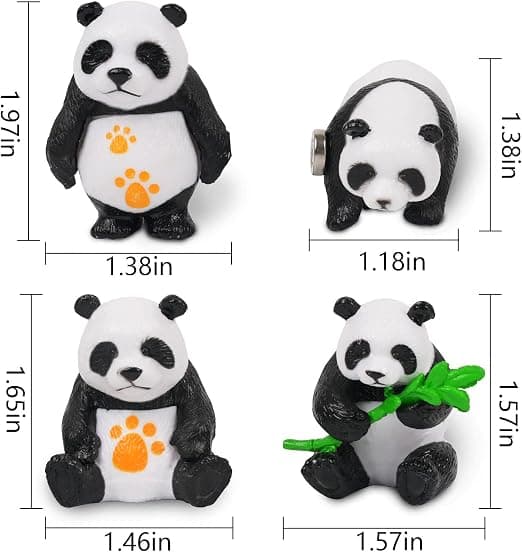 Tredimensionel Køleskabsmagnet, Let at Samle Op, 3D Panda Fri