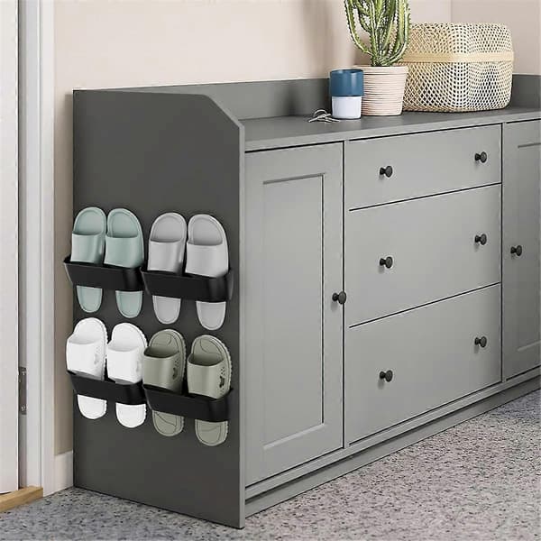 Wall-mounted shoe rack, wall-mounted shoe rack with self-adhesive tape