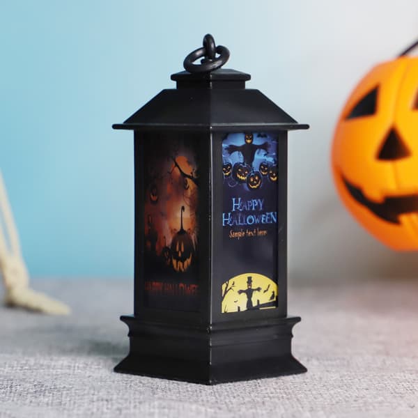 Halloween dekoration, 2 stk. Halloween Dekorative Lanterner, Halloween LED-lanterne