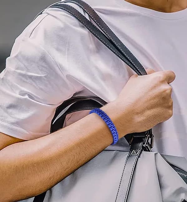 Nautiskt reparmband för män, handflätat paracordarmband, justerbart vattentätt armband