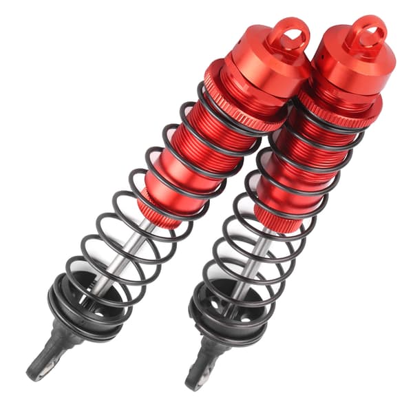 2 Pcs Rear Shock Absorber Remote Control for 1/10 ARRMA Aluminum Alloy Control Car Accessories Red