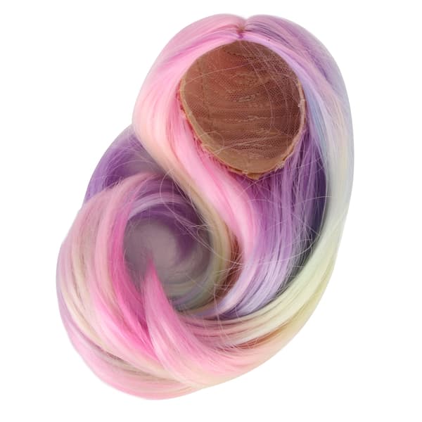 1/6 BJD Doll Wig Simulation Scalp Soft High Temperature Silk Doll Replacement Hair Wig for 15.5-17cm Head Circumference Iridescence