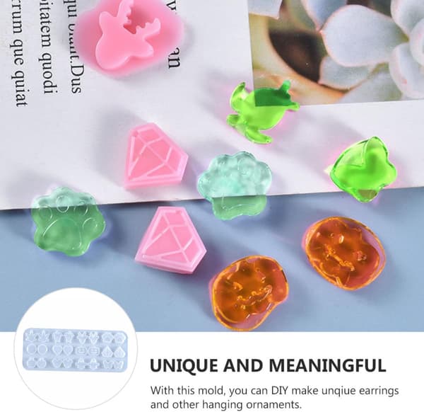 Mini silikone øreringeform DIY krystal epoxyharpiksform til øreringe smykkefremstilling hængende ornament